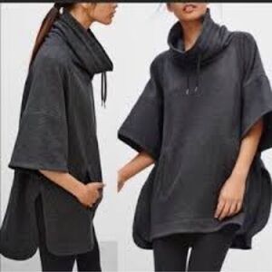 Women's Black Cowl Neck poncho